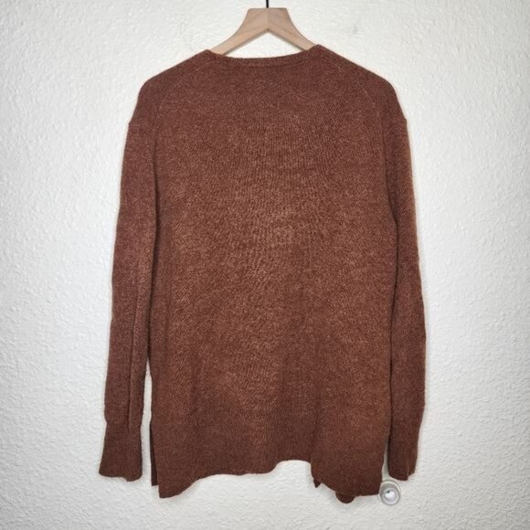 Madewell Kent Cardigan Sweater in Coziest Yarn Merino Wool Brown Size Medium - Picture 3 of 8